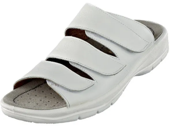 Bequeme Pantolette mit drei Klettverschlüssen