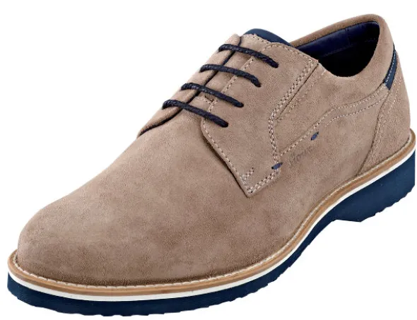 Business-Schürschuh mit kontrastfarbenem Ledereinsatz