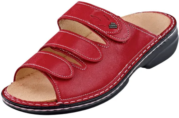 FinnComfort Pantolette mit 3 verstellbaren Klettverschlüssen