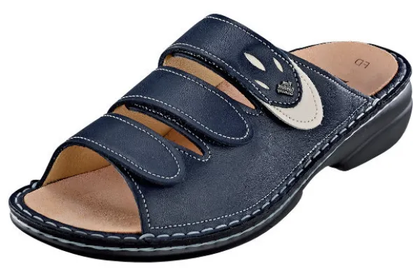 FinnComfort Pantolette mit 3 verstellbaren Klettverschlüssen