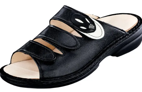 FinnComfort Pantolette mit 3 verstellbaren Klettverschlüssen