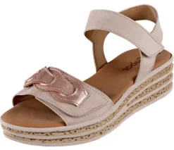 Keilsandalette mit geflochtener Lederapplikation von Gabor