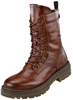 Leichter Schaftstiefel mit Schnürung von Mustang