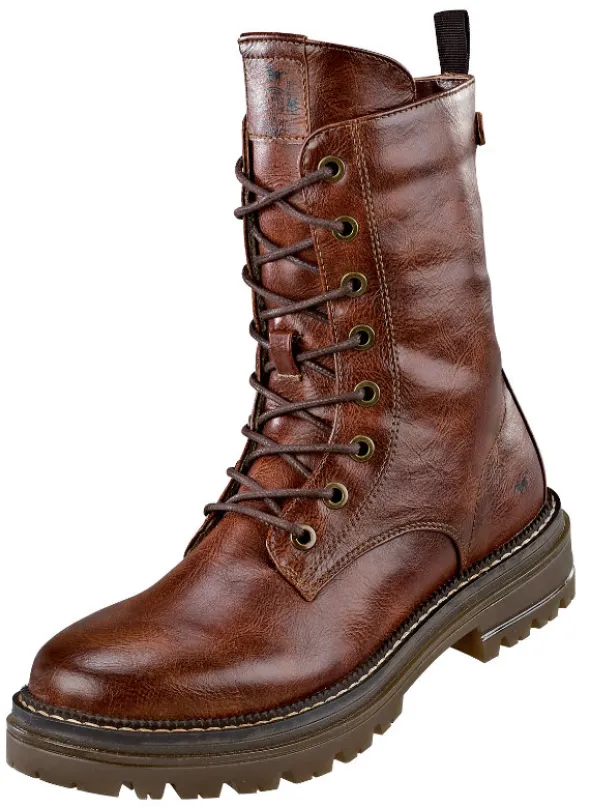 Leichter Schaftstiefel mit Schnürung von Mustang