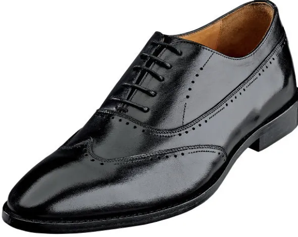 Modischer Sinnfonie Schnürhalbschuh mit Lyralochungen und Flügelkappe