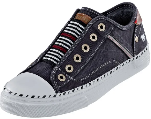 Mustang Denimslipper mit farblich abgesetzten Details