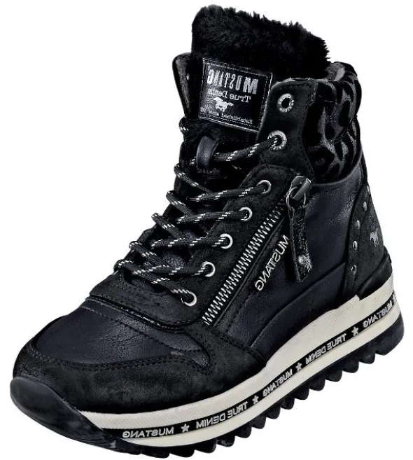 Mustang Schnürboots mit Schaft in Camouflage-Optik
