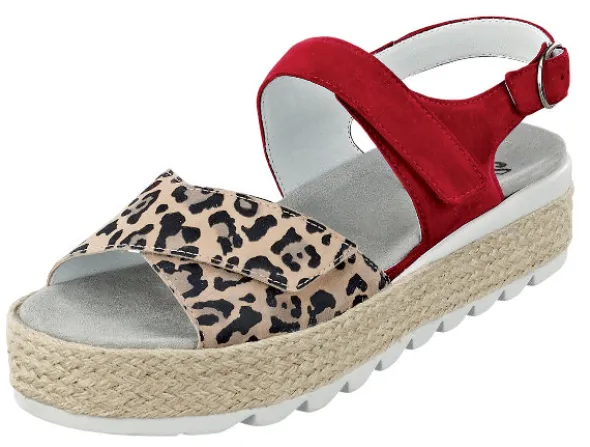 Plateausandalette mit Umrandung aus Jutegeflecht von Semler