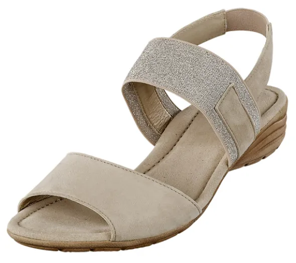 Schlupfsandalette mit breitem Elastic Ristriemen