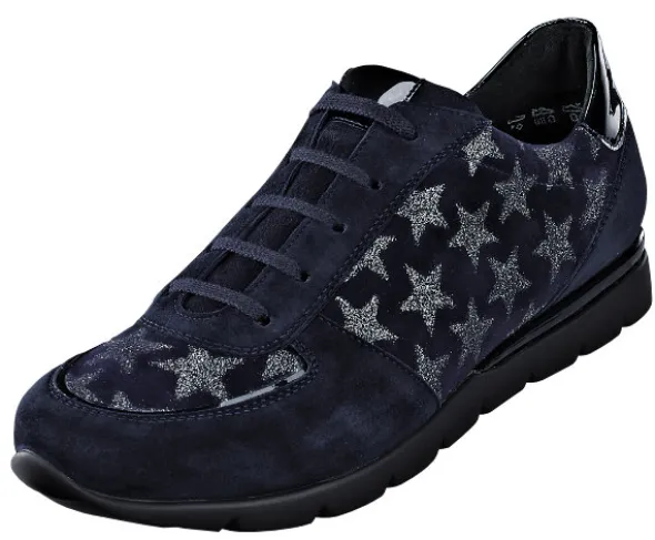 Schnürhalbschuh mit Metallic Sternenprint