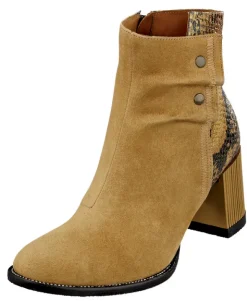 Softwaves Stiefelette aus zwei Obermaterialkombinationen mit Raffung an der Auß