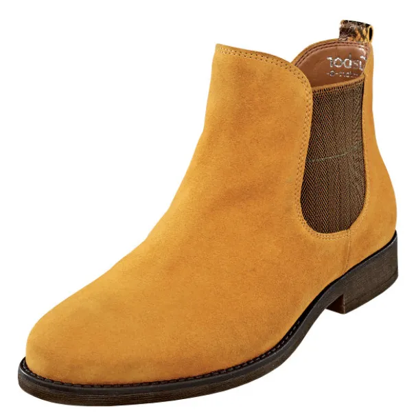 Stiefelette mit einem Besatz in Animal-Optik an der Ferse von Gabor