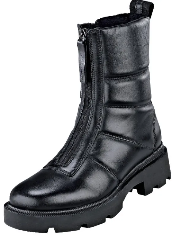 Stiefelette mit Zierreißverschluss auf der Vorderseite und gepolsterter Steppop