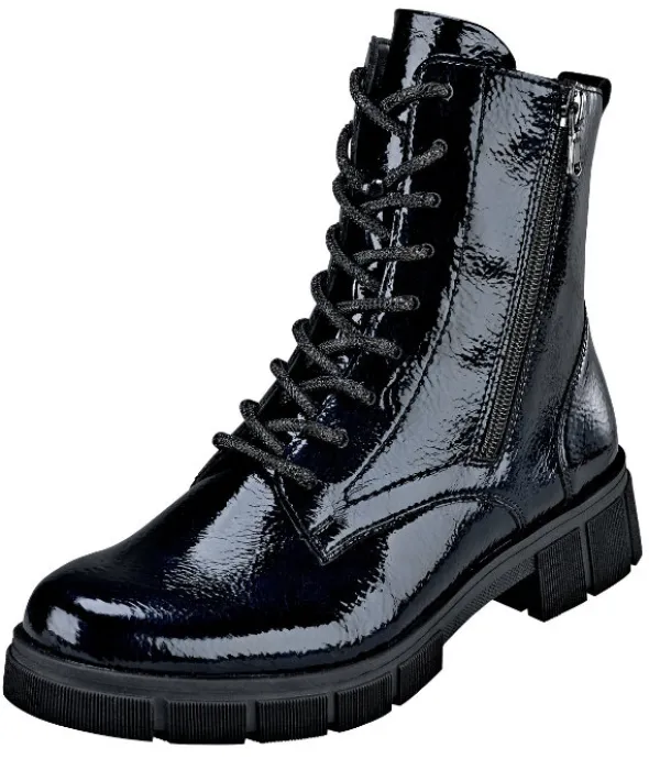 Vegane Remonte Stiefelette mit Diamantschnürsenkel