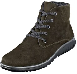 Warme Schürstiefelette mit dezent gemusterten Schnürbändern von Semler